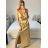 Trägerloses langes Partykleid für Damen (Einheitsgröße S/M) ITALIAN FASHION IMPSH2360055