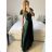 Langes, lässiges Kurzarmkleid für Damen (Einheitsgröße S/M) ITALIAN FASHION IMPSH236540 Gold S / M