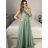 Trägerloses langes Partykleid für Damen (Einheitsgröße S/M) ITALIAN FASHION IMPSH2360055 hellblau S / M