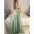 Trägerloses langes Partykleid für Damen (Einheitsgröße S/M) ITALIAN FASHION IMPSH2360055 hellblau S / M