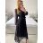 Elegantes Damenkleid mit langen Ärmeln (S/M ONE SIZE) ITALIAN FASHION IM424LEONA