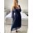 Elegantes Damenkleid mit langen Ärmeln (S/M ONE SIZE) ITALIAN FASHION IM424LEONA