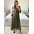 Elegantes Damenkleid mit langen Ärmeln (S/M ONE SIZE) ITALIAN FASHION IM424LEONA
