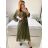 Elegantes Damenkleid mit langen Ärmeln (S/M ONE SIZE) ITALIAN FASHION IM424LEONA