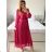 Elegantes Damenkleid mit langen Ärmeln (S/M ONE SIZE) ITALIAN FASHION IM424LEONA