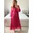 Elegantes Damenkleid mit langen Ärmeln (S/M ONE SIZE) ITALIAN FASHION IM424LEONA