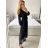 Elegantes Damenkleid mit langen Ärmeln (S/M ONE SIZE) ITALIAN FASHION IM424LEONA -   schwarz -   S / M