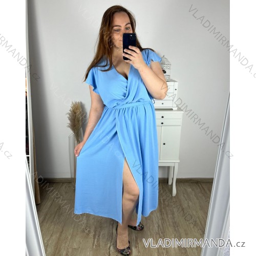 Damen Kurzarmtunika (uni xL / 2XL) TURKISH FASHION TM9200691 2XL/3XL hellblau