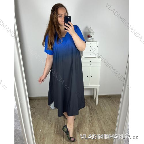 Damen Kurzarmtunika (uni xL / 2XL) TURKISH FASHION TM9200691 3xl / 4xl modrá královská
