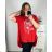 Tunika / Bluse Langarm Damen Oversized (3XL / 4XL ONE SIZE) ITALIAN FASHION IMWQ2191650 4XL / 5XL rot