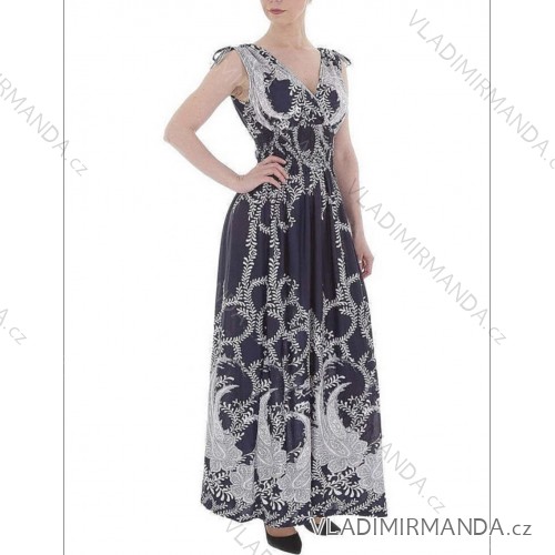 Ärmelloses langes Icecool-Kleid für Damen (M/L-XL/2XL) ITALIAN FASHION IMD22196 -   dunkelblau -   XL/2XL