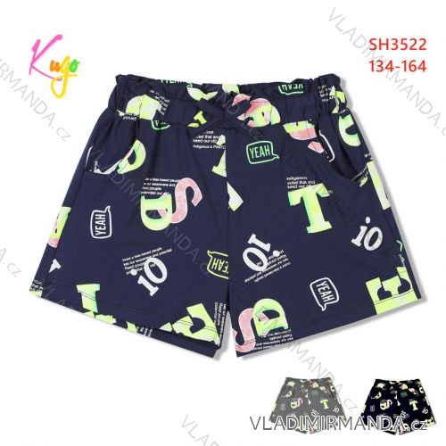 Kraťas Shorts mit Pailletten Baby Teenager Mädchen (98-128) KUGO K627