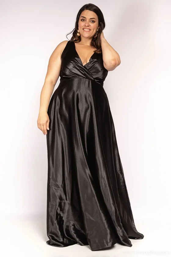 Langes, elegantes, trägerloses Partykleid für Damen in Übergröße (4248) FRENCH FASHION FMPEL23BETSYQS