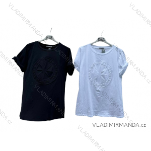 T-Shirt Kurzarm Damen (uni l-2xl) ITALIENISCHE Mode IM11736