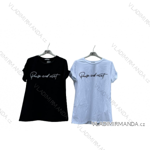 T-Shirt Kurzarm Damen (uni l-2xl) ITALIENISCHE Mode IM11736