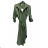 Šaty elegantní košilové 3/4 dlouhý rukáv dámské (M/L ONE SIZE) ITALSKÁ MÓDA IMD21854 zelená khaki L/XL