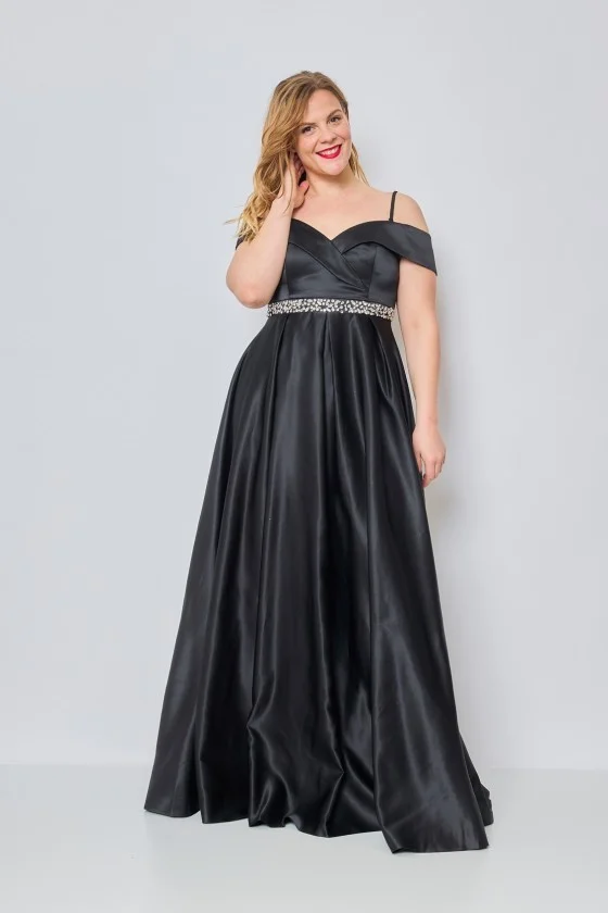Langes, elegantes Party-Carmen-Kleid für Damen, Übergröße (4248) FRENCH FASHION FMPEL23PATRICIAQS