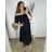 Damen Kurzarmtunika (uni xL / 2XL) TURKISH FASHION TM9200691 3xl / 4xl schwarz