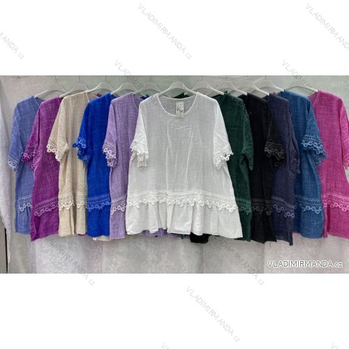 Tunika / Bluse Langarm Damen Oversized (3XL / 4XL ONE SIZE) ITALIAN FASHION IMWQ2191650