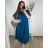 Sommerkleid Damen (uni sl) MODA ITALY IM11702 4XL / 5XL modrá petrolejová
