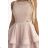 205-5 LAURA ausgestelltes Kleid mit Spitze - beige Farbe