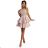 205-5 LAURA ausgestelltes Kleid mit Spitze - beige Farbe