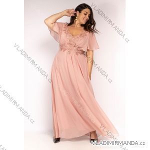Kleid Lang Elegant Party Kurzarm Damen Übergröße (42-48) FRENCH FASHION FMPEL23CAMILIAQS