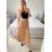 Chiffon Rock Long Ladies (uni sl) ITALIENISCHER MODUS IM319678 -   beige -   M / L