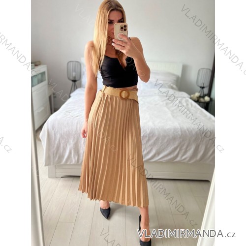 Chiffon Rock Long Ladies (uni sl) ITALIENISCHER MODUS IM319678 -   beige -   M / L