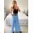 Lange Lederhose für Damen (Einheitsgröße S/M) ITALIAN FASHION IMWAD234126 -   hellblau -   S / M