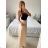 Chiffon Rock Long Ladies (uni sl) ITALIENISCHER MODUS IM319678 -   beige -   M / L