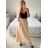 Chiffon Rock Long Ladies (uni sl) ITALIENISCHER MODUS IM319678 -   beige -   M / L