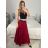 Damen Chiffon gefalteter Rock mit Gürtel (M / L ONE SIZE) ITALIAN FASHION IM321575