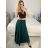 Damen Chiffon gefalteter Rock mit Gürtel (M / L ONE SIZE) ITALIAN FASHION IM321575