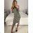 Langes Chiffon-Kurzarmkleid für Damen (S/M ONE SIZE) ITALIAN FASHION IMWGS231048