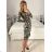 Langes Chiffon-Kurzarmkleid für Damen (S/M ONE SIZE) ITALIAN FASHION IMWGS231048