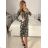 Langes Chiffon-Kurzarmkleid für Damen (S/M ONE SIZE) ITALIAN FASHION IMWGS231048