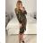 Langes Chiffon-Kurzarmkleid für Damen (S/M ONE SIZE) ITALIAN FASHION IMWGS231048
