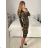 Langes Chiffon-Kurzarmkleid für Damen (S/M ONE SIZE) ITALIAN FASHION IMWGS231048