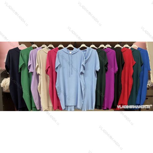 Damen Kurzarmtunika (uni xL / 2XL) TURKISH FASHION TM9200691