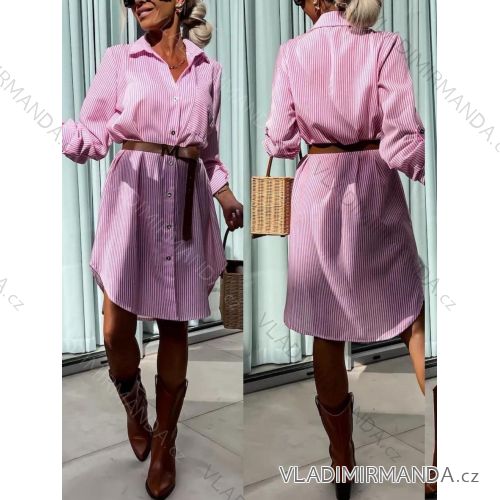 Kleid mit 3/4 Ärmeltasche für Damen (uni sl) ITALIAN Fashion IMWD20527