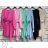 Langes Chiffon-Kurzarmkleid für Damen (S/M ONE SIZE) ITALIAN FASHION IMWGS231048