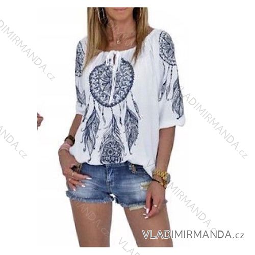 Langes Chiffon-Kurzarmkleid für Damen (S/M ONE SIZE) ITALIAN FASHION IMWGS231048