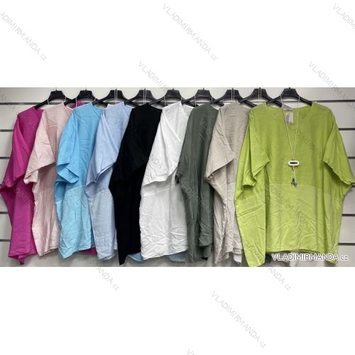 Langes Chiffon-Kurzarmkleid für Damen (S/M ONE SIZE) ITALIAN FASHION IMWGM23456