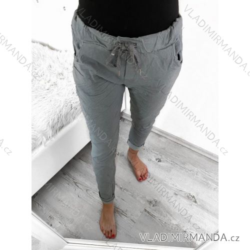 Lange Stretchhose für Damen (L/XL EINHEITSGRÖSSE) ITALIAN FASHION IMC24069