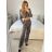 Kleid mit Knöpfen und geknöpften Damen (uni s-m) ITALIAN FASHION IM2203948 -   šedá tmavá -   XL