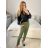 Damen Satin Langarmhemd (S/M/L ONE SIZE) ITALIAN FASHION IM322560