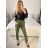 Damen Satin Langarmhemd (S/M/L ONE SIZE) ITALIAN FASHION IM322560