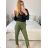 Damen Satin Langarmhemd (S/M/L ONE SIZE) ITALIAN FASHION IM322560