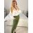 Damen Satin Langarmhemd (S/M/L ONE SIZE) ITALIAN FASHION IM322560 M / L rot